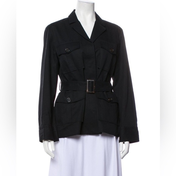 Misha Nonoo Utility Black Jacket Pockets XL - Picture 10 of 11